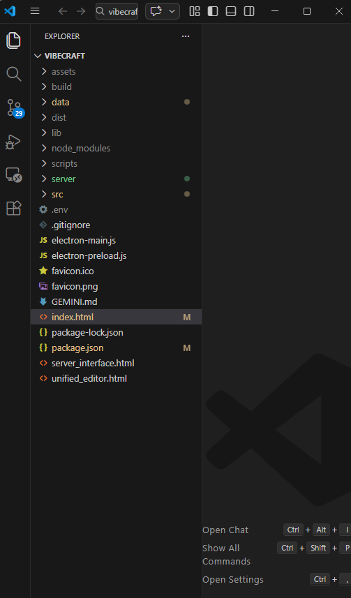 VS Code with no code visible - just the file explorer